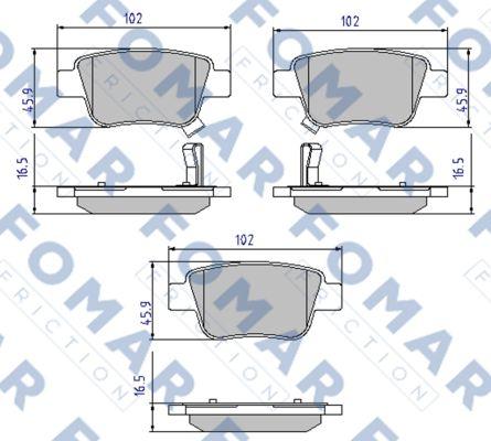 FOMAR Friction FO 924181 - Гальмівні колодки, дискові гальма autozip.com.ua