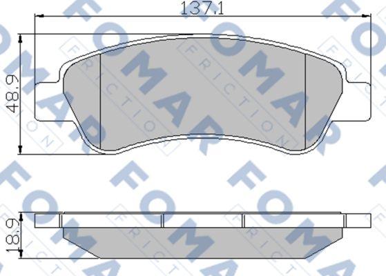 FOMAR Friction FO 924381 - Гальмівні колодки, дискові гальма autozip.com.ua