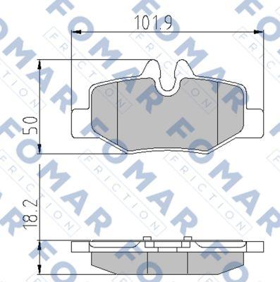 FOMAR Friction FO 924781 - Гальмівні колодки, дискові гальма autozip.com.ua