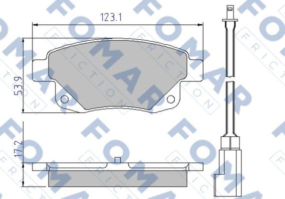 FOMAR Friction FO 925281 - Гальмівні колодки, дискові гальма autozip.com.ua