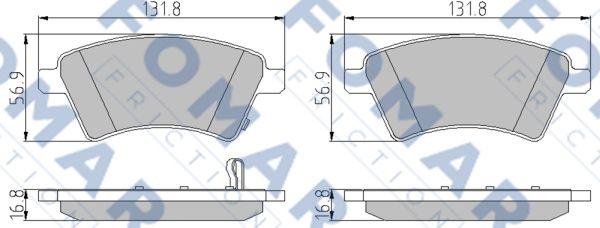 FOMAR Friction FO 926081 - Гальмівні колодки, дискові гальма autozip.com.ua