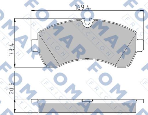 FOMAR Friction FO 921481 - Гальмівні колодки, дискові гальма autozip.com.ua