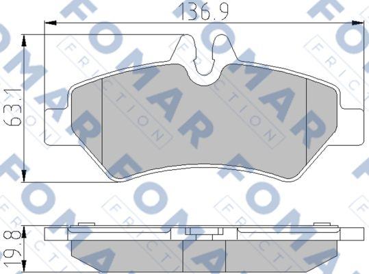 FOMAR Friction FO 921381 - Гальмівні колодки, дискові гальма autozip.com.ua