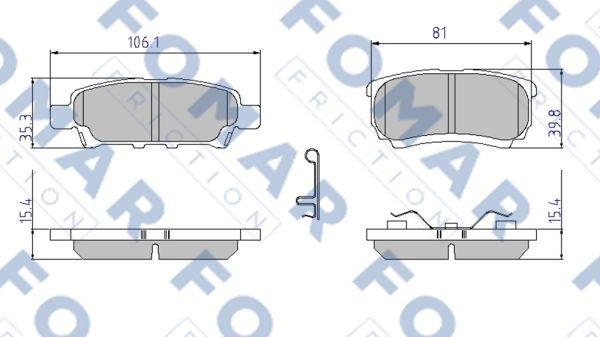 FOMAR Friction FO 921781 - Гальмівні колодки, дискові гальма autozip.com.ua