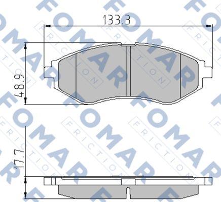 FOMAR Friction FO 923181 - Гальмівні колодки, дискові гальма autozip.com.ua
