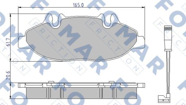 FOMAR Friction FO 923781 - Гальмівні колодки, дискові гальма autozip.com.ua