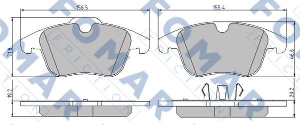 FOMAR Friction FO 927181 - Гальмівні колодки, дискові гальма autozip.com.ua