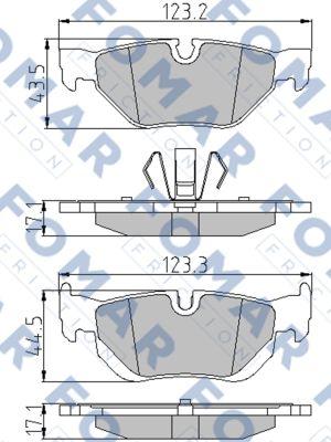 FOMAR Friction FO 927281 - Гальмівні колодки, дискові гальма autozip.com.ua