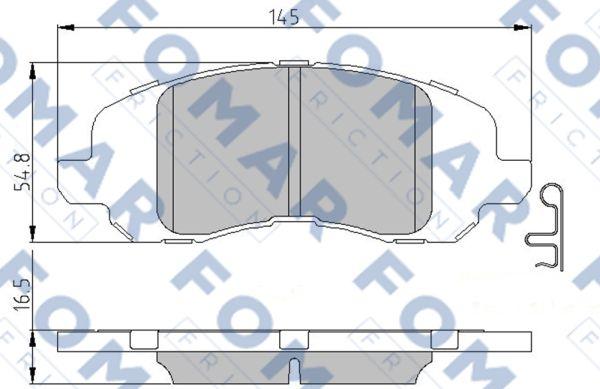 FOMAR Friction FO 973981 - Гальмівні колодки, дискові гальма autozip.com.ua