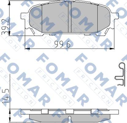 FOMAR Friction FO 972781 - Гальмівні колодки, дискові гальма autozip.com.ua