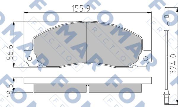 FOMAR Friction FO 499681 - Гальмівні колодки, дискові гальма autozip.com.ua