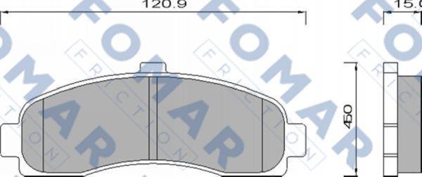 FOMAR Friction FO 495981 - Гальмівні колодки, дискові гальма autozip.com.ua