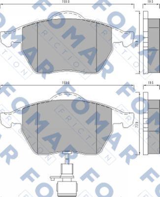 FOMAR Friction FO 495781 - Гальмівні колодки, дискові гальма autozip.com.ua