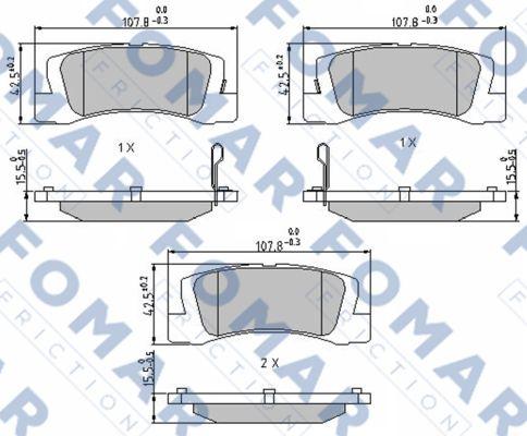 FOMAR Friction FO 496681 - Гальмівні колодки, дискові гальма autozip.com.ua