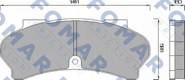 FOMAR Friction FO 449981 - Гальмівні колодки, дискові гальма autozip.com.ua