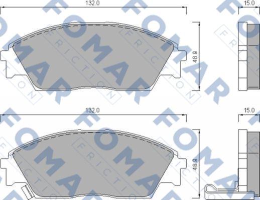 FOMAR Friction FO 444781 - Гальмівні колодки, дискові гальма autozip.com.ua