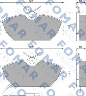 FOMAR Friction FO 447881 - Гальмівні колодки, дискові гальма autozip.com.ua