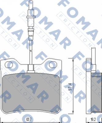 FOMAR Friction FO 454881 - Гальмівні колодки, дискові гальма autozip.com.ua