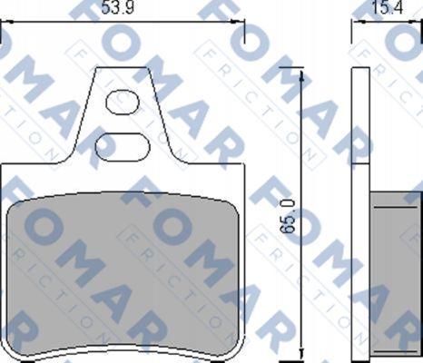 FOMAR Friction FO 450981 - Гальмівні колодки, дискові гальма autozip.com.ua