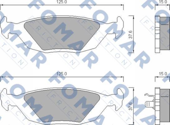 FOMAR Friction FO 451181 - Гальмівні колодки, дискові гальма autozip.com.ua