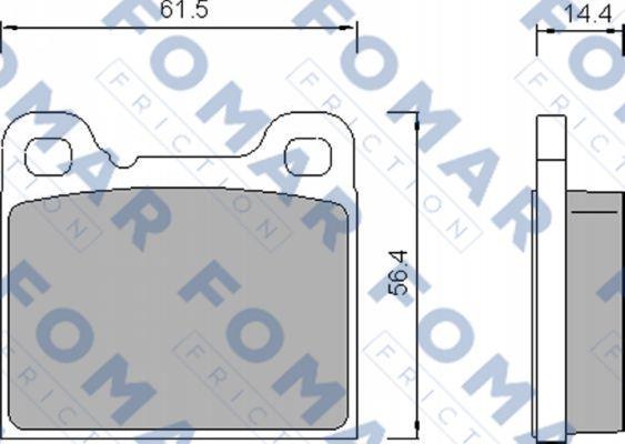 FOMAR Friction FO 458781 - Гальмівні колодки, дискові гальма autozip.com.ua