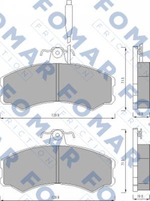 FOMAR Friction FO 453081 - Гальмівні колодки, дискові гальма autozip.com.ua