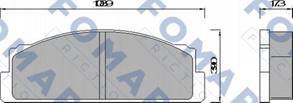 FOMAR Friction FO 452084 - Гальмівні колодки, дискові гальма autozip.com.ua