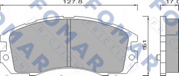 FOMAR Friction FO 464181 - Гальмівні колодки, дискові гальма autozip.com.ua