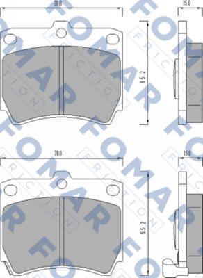 FOMAR Friction FO 466781 - Гальмівні колодки, дискові гальма autozip.com.ua