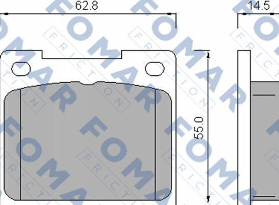 FOMAR Friction FO 461585 - Гальмівні колодки, дискові гальма autozip.com.ua