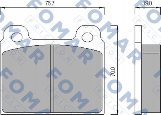 FOMAR Friction FO 463481 - Гальмівні колодки, дискові гальма autozip.com.ua