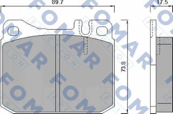 FOMAR Friction FO 467981 - Гальмівні колодки, дискові гальма autozip.com.ua