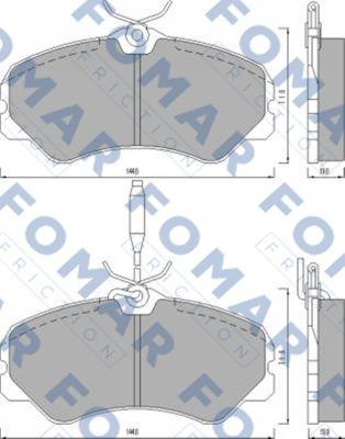 FOMAR Friction FO 467481 - Гальмівні колодки, дискові гальма autozip.com.ua
