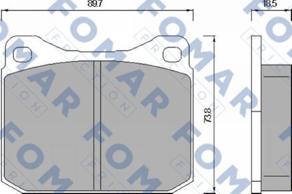 FOMAR Friction FO 467883 - Гальмівні колодки, дискові гальма autozip.com.ua