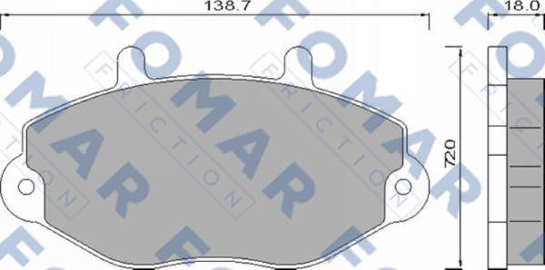 FOMAR Friction FO 486481 - Гальмівні колодки, дискові гальма autozip.com.ua