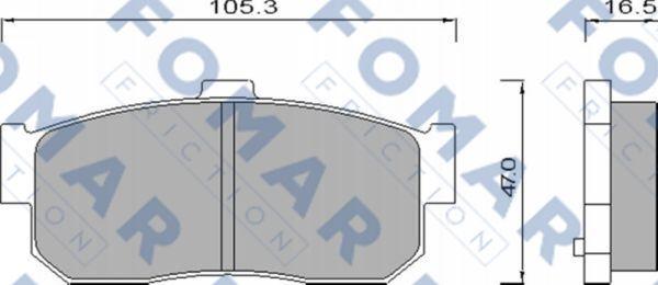 FOMAR Friction FO 488981 - Гальмівні колодки, дискові гальма autozip.com.ua