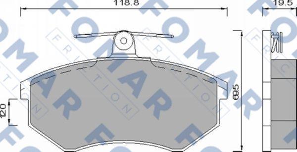 FOMAR Friction FO 488581 - Гальмівні колодки, дискові гальма autozip.com.ua