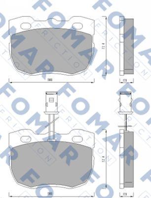 FOMAR Friction FO 487981 - Гальмівні колодки, дискові гальма autozip.com.ua