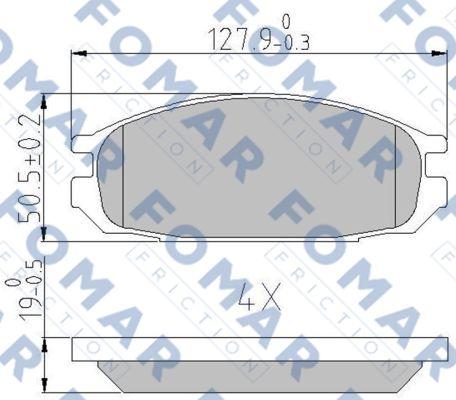 FOMAR Friction FO 487681 - Гальмівні колодки, дискові гальма autozip.com.ua
