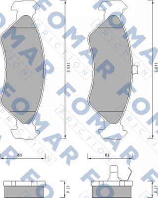 FOMAR Friction FO 487081 - Гальмівні колодки, дискові гальма autozip.com.ua