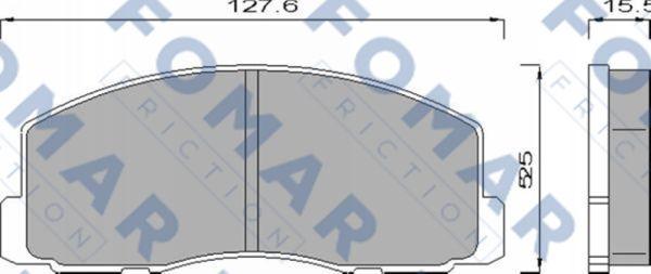 FOMAR Friction FO 439681 - Гальмівні колодки, дискові гальма autozip.com.ua