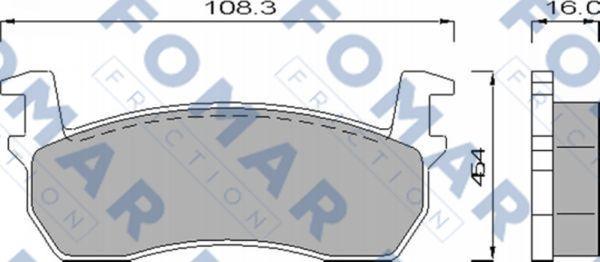 FOMAR Friction FO 434581 - Гальмівні колодки, дискові гальма autozip.com.ua