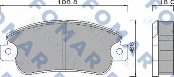 FOMAR Friction FO 436181 - Гальмівні колодки, дискові гальма autozip.com.ua