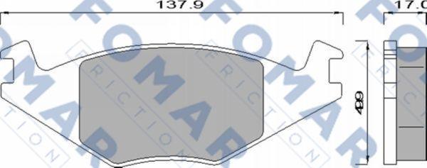 FOMAR Friction FO 436881 - Гальмівні колодки, дискові гальма autozip.com.ua