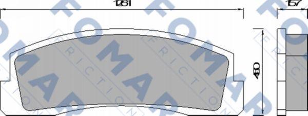 FOMAR Friction FO 430181 - Гальмівні колодки, дискові гальма autozip.com.ua
