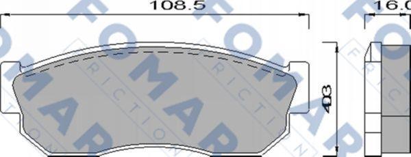 FOMAR Friction FO 432181 - Гальмівні колодки, дискові гальма autozip.com.ua