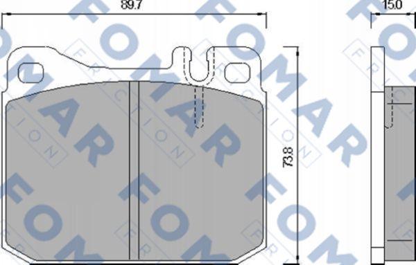 FOMAR Friction FO 424281 - Гальмівні колодки, дискові гальма autozip.com.ua