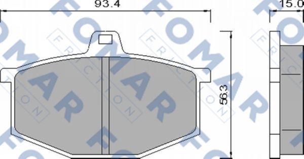 FOMAR Friction FO 424781 - Гальмівні колодки, дискові гальма autozip.com.ua