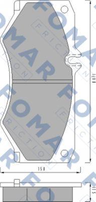 FOMAR Friction FO 426181 - Гальмівні колодки, дискові гальма autozip.com.ua