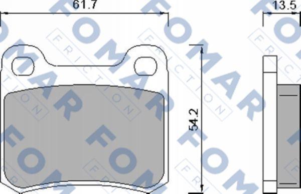 FOMAR Friction FO 421381 - Гальмівні колодки, дискові гальма autozip.com.ua